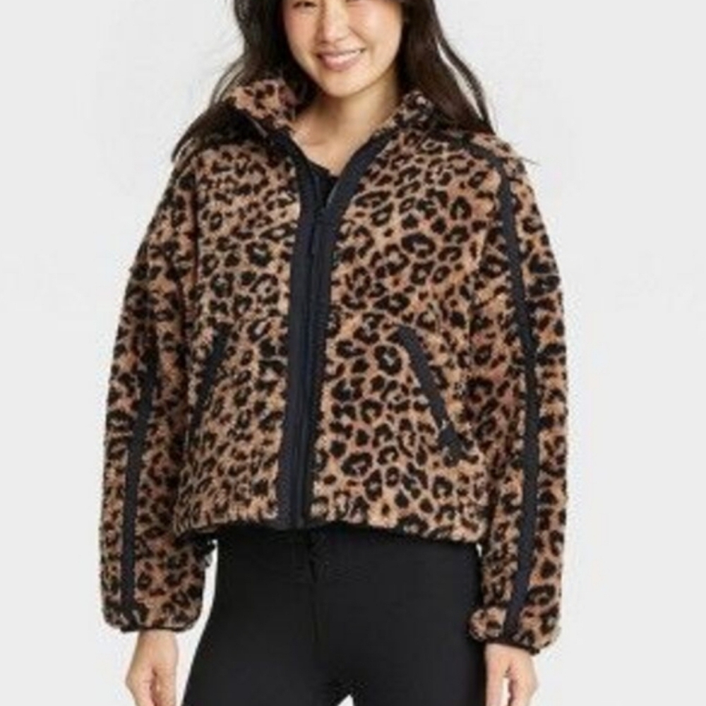 JoyLab Teddy Jacket Brown Cozy and Stylish